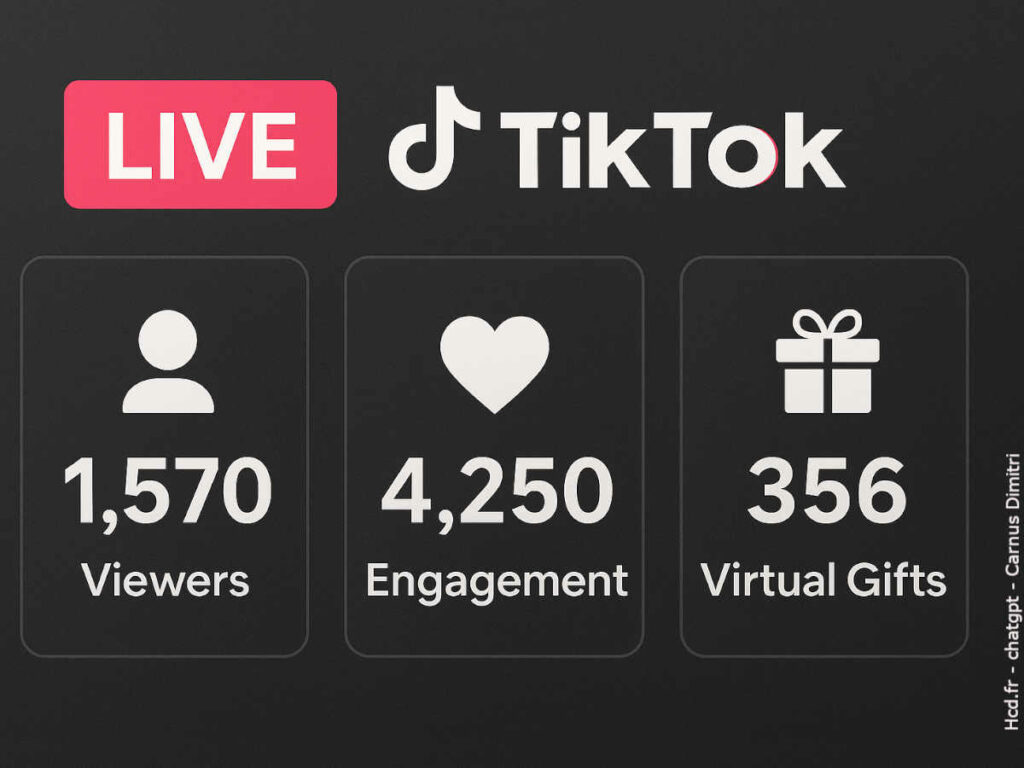 statistiques de performances d’un live sur TikTok